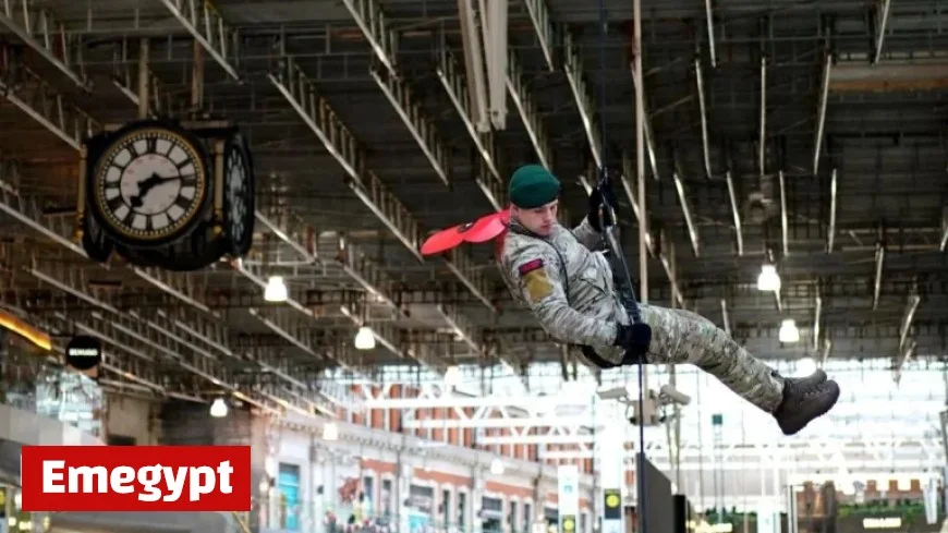 Royal Marines Thrill Waterloo with Daring Abseil for Poppy Day Celebration