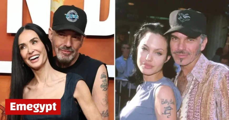Demi Moore, Billy Bob Thornton Channel Iconic Angelina Jolie Pose