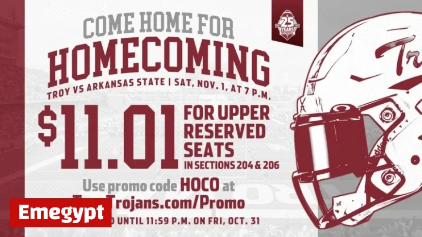 Troy Athletics Unveils Homecoming Ticket Deals