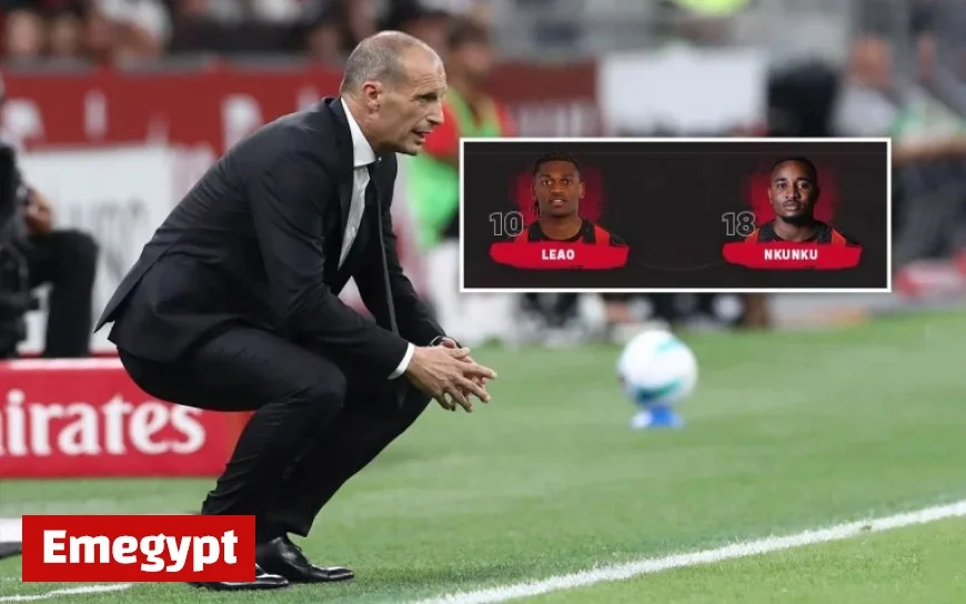 Allegri Eager to Witness Unexpected Pairing of Leao and Nkunku in Starting Lineup