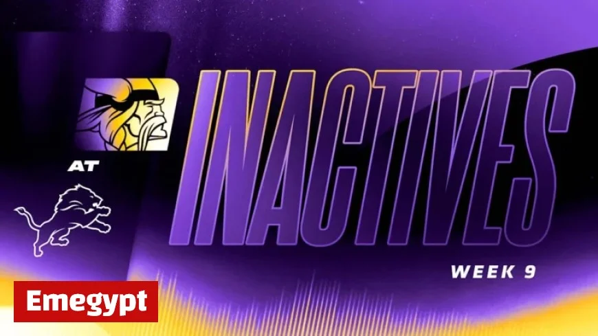 Vikings vs. Lions: Week 9 2025 Inactive Players Revealed