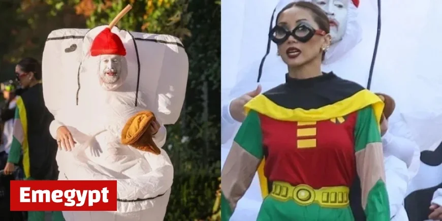 Macaulay Culkin Becomes Giant Toilet, Brenda Song Transforms into Robin for Halloween 2025