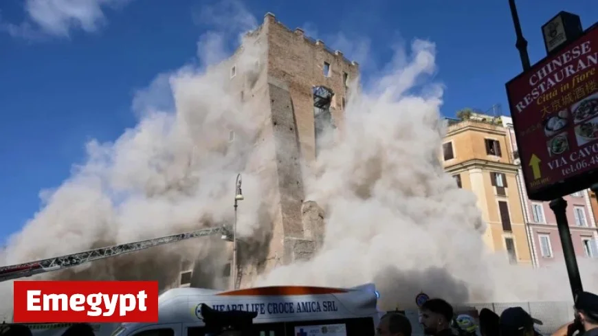 Part of Rome’s Torre dei Conti Collapses in City Center