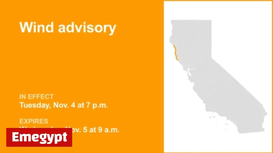 Wind Advisory Impacts Mendocino Coast on Tuesday and Wednesday