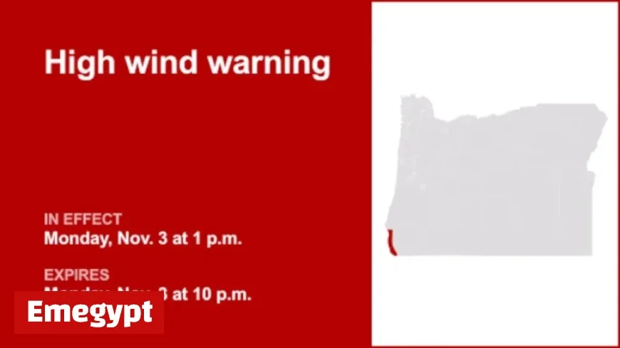 Curry County Coast Faces High Wind Warning with Gusts Up to 60 mph