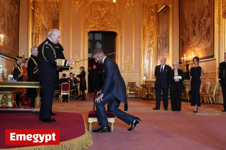 Bend a Knee with Beckham: Soccer Legend Knighted by King Charles III