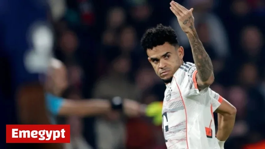 Bayern’s Díaz Shines with 2 Goals and Dramatic Red Card in First Half Showdown