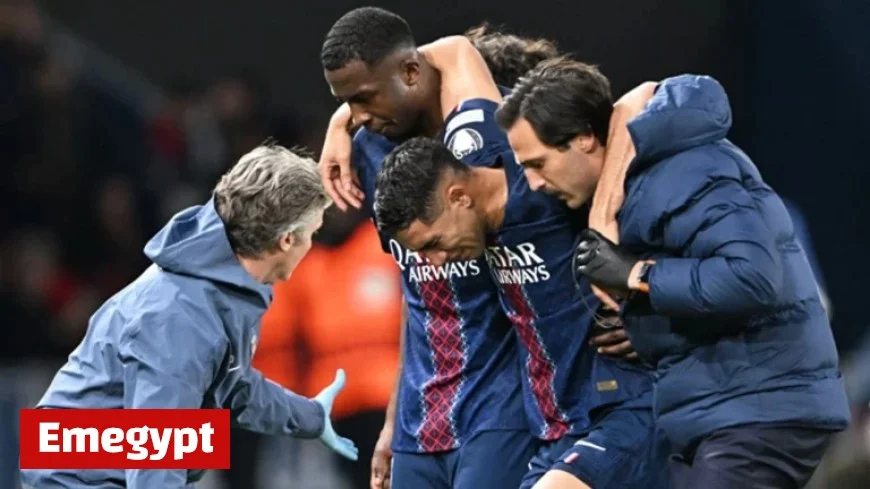 Achraf Hakimi of PSG Exits Field in Tears After Foul by Luis Diaz