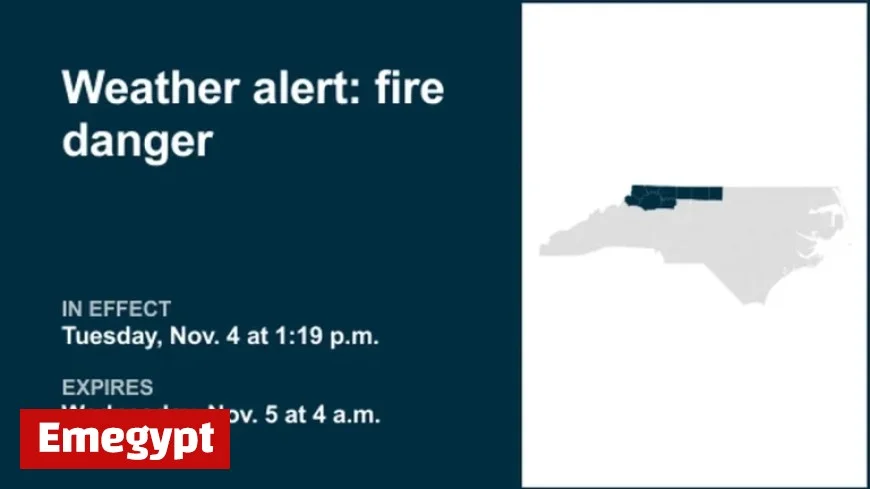 Severe Weather Alert Issued for North Carolina Until Wednesday Evening by National Weather Service