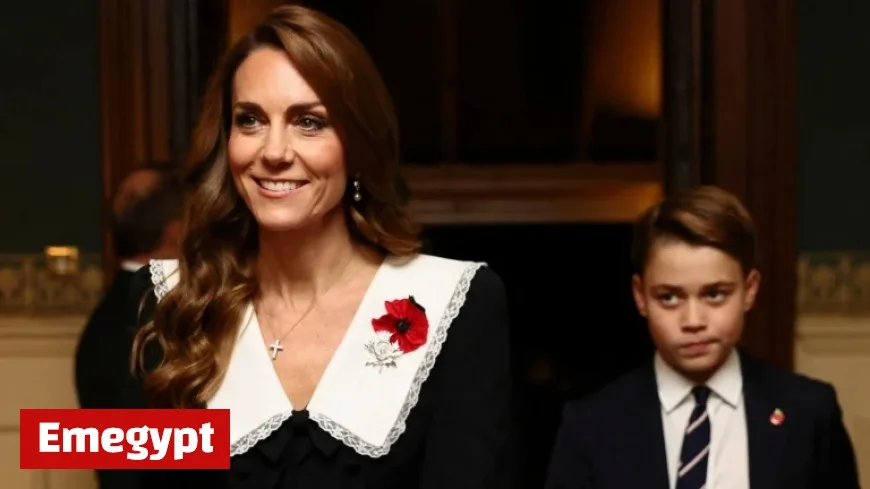 Royals King Princess of Wales and Prince George Grace Festival of Remembrance with Sir Rod Stewart Performing