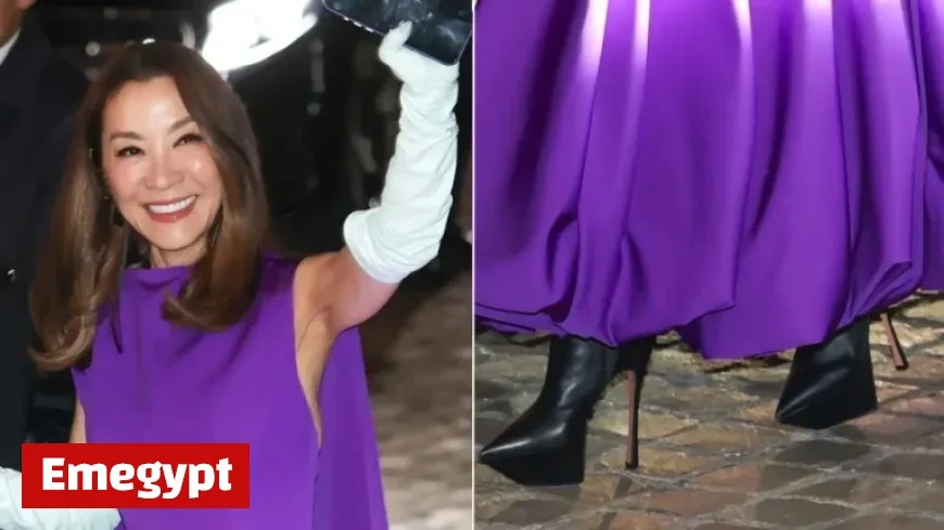 Michelle Yeoh Stuns in Amina Muaddi Boots During Her Platform Run at the Paris Opera