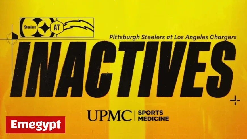 Steelers Announce Inactive Players for Week 10 Against Chargers