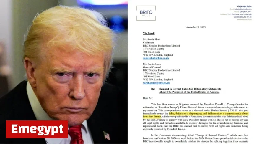 Trump’s Attorney Pursues $1 Billion Lawsuit Against BBC – Complete Letter Inside