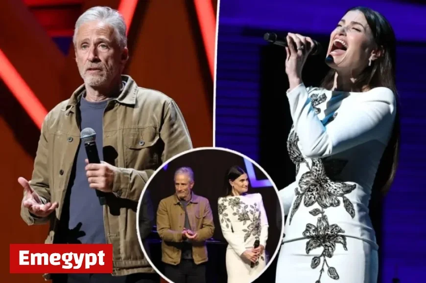Idina Menzel, Jon Stewart Recreate Iconic ‘Adele Dazeem’ Moment