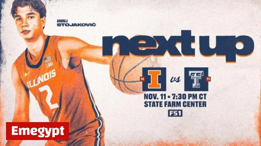#14 Illini Face #11 Texas Tech Tuesday at State Farm Center