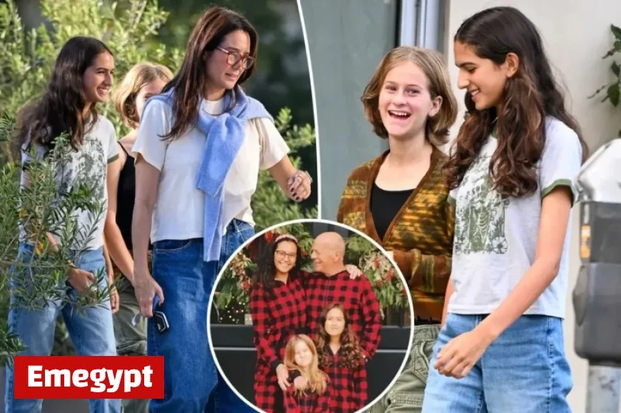 Emma Heming Takes Daughters on Errands with Bruce Willis