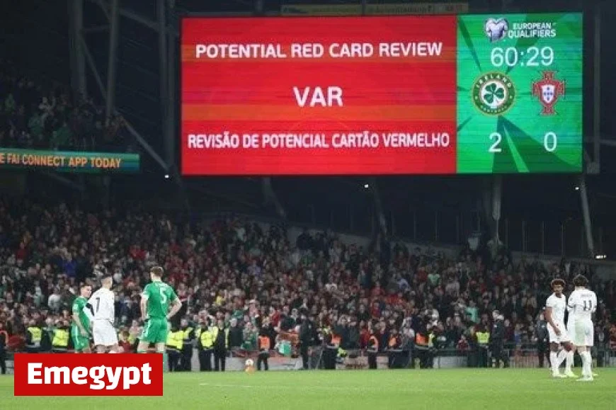 Ronaldo Receives Red Card for Elbowing Ireland Defender in World Cup Qualifier Clash