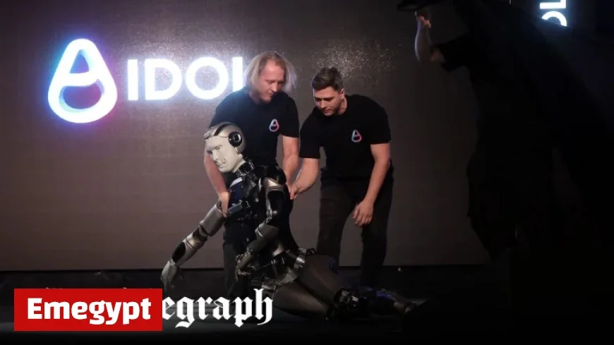 Russia’s inaugural AI humanoid robot takes an unexpected tumble