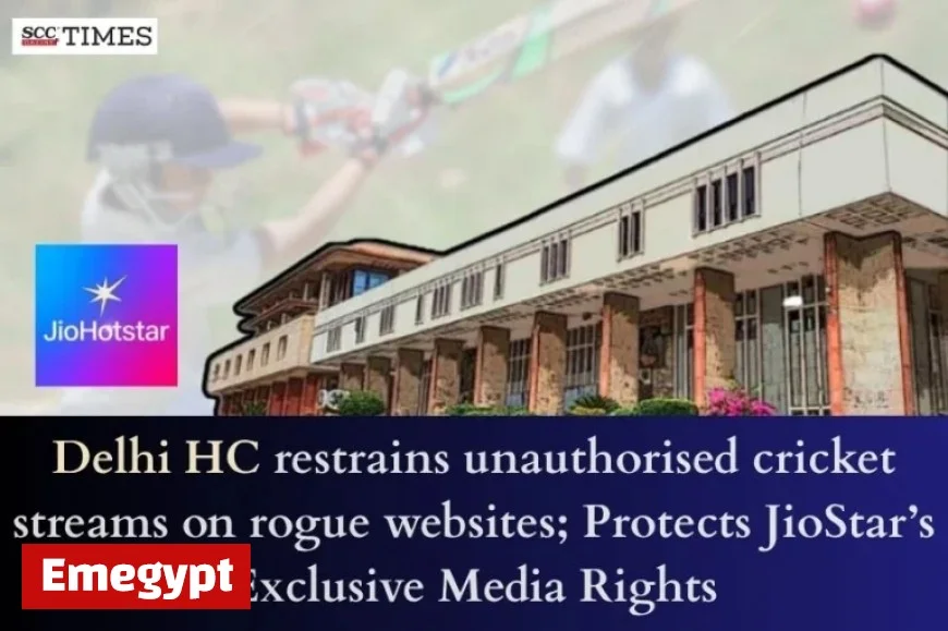 Delhi High Court Blocks Unauthorized Cricket Streams on Rogue Sites Safeguarding JioStar’s Exclusive Media Rights