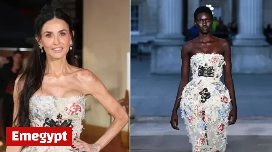Demi Moore Dazzles in a Stunning Floral Erdem Gown Breaking Her Dark Glamour Tradition