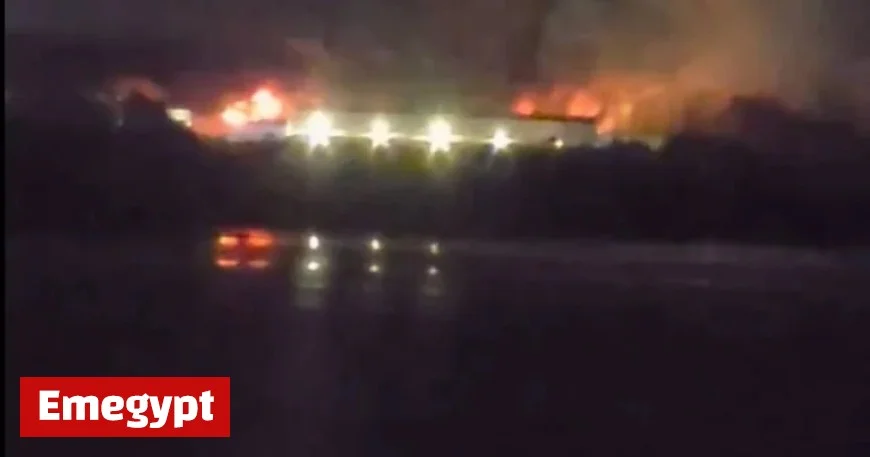 Explosive Fire Engulfs Building with Blasts Audible Miles Away