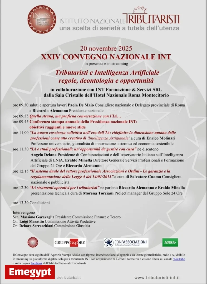 Join the XXIV INT National Conference in Rome or Online on November 20 2025 at Hotel Nazionale