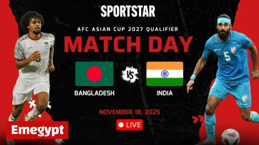 Live AFC Asian Cup 2027 Qualifier: Bangladesh Leads 1-0 Against India as Blue Tigers Seek Equalizer After Morsalin’s Goal
