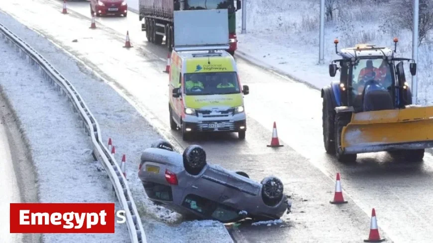 Snow in the North East Forces School Closures and Road Blockages