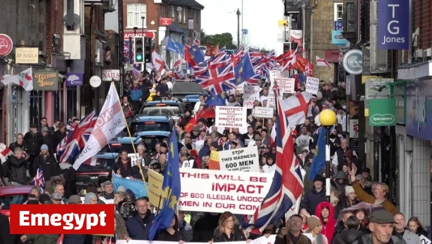 Massive Protest in Sussex Town Against Proposed Asylum Camp Plans