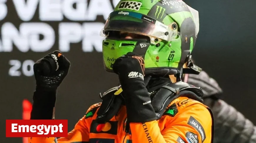 Lando Norris Secures Thrilling Pole Position in Rainy Las Vegas GP as Max Verstappen Follows and Lewis Hamilton Starts Last