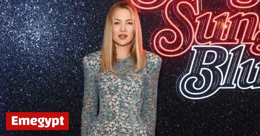 Kate Hudson Stuns in Crystal-Embellished See-Through Lace Dress