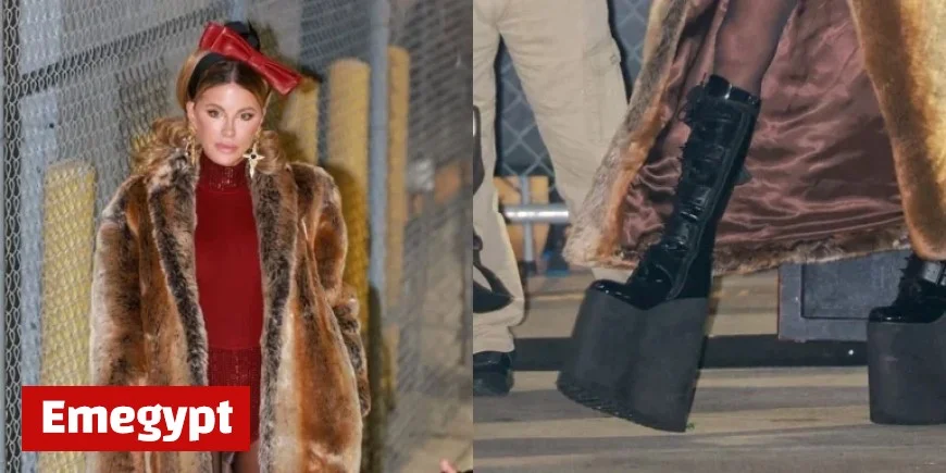 Kate Beckinsale Stuns in Sky-High Boots and Bold Red Bow on Jimmy Kimmel Live Appearance