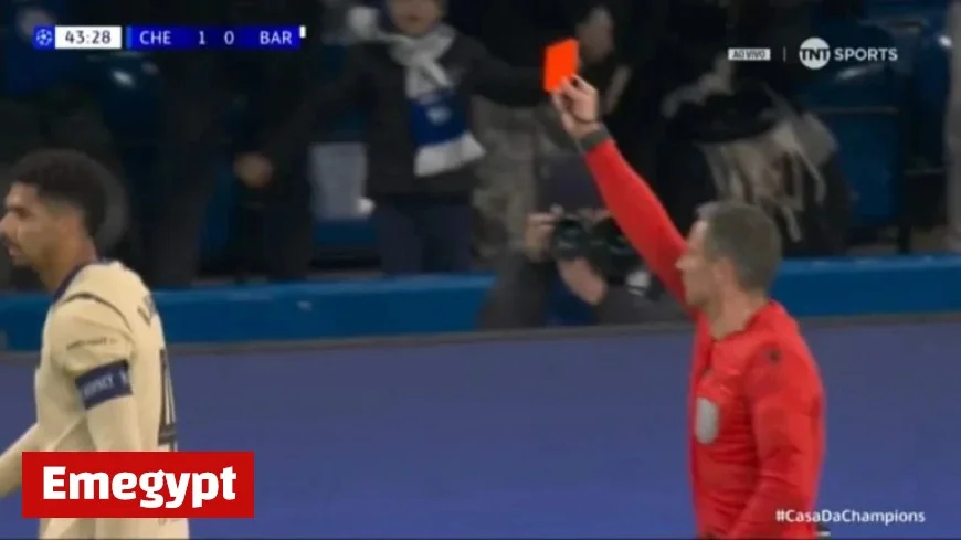 Ronald Araujo’s Red Card Challenges Chelsea vs Barcelona Clash at Stamford Bridge