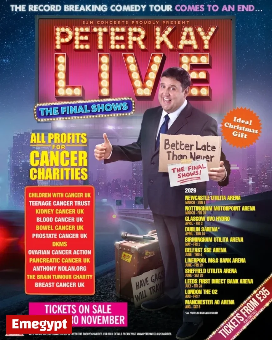 Peter Kay Reveals Last UK and Ireland Arena Tour Dates for 2026