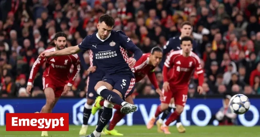 Perisic Scores Penalty to Give PSV Lead After Van Dijk’s Handball Problem for Liverpool