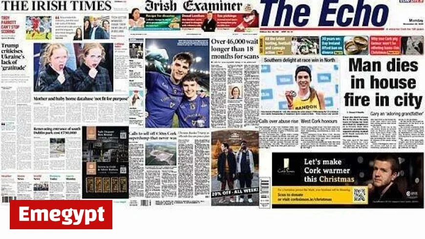Monday’s Front Pages: Top Newspaper Highlights