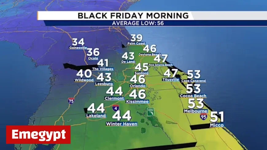 Cold Snap: Central Florida Feels-Like Temperatures Near Freezing