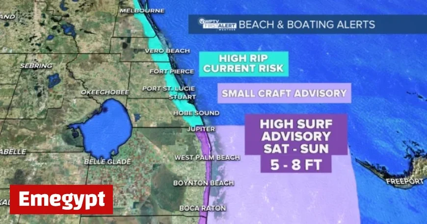 Onshore Winds Elevate Surf Dangers; Gradual Warmup Expected