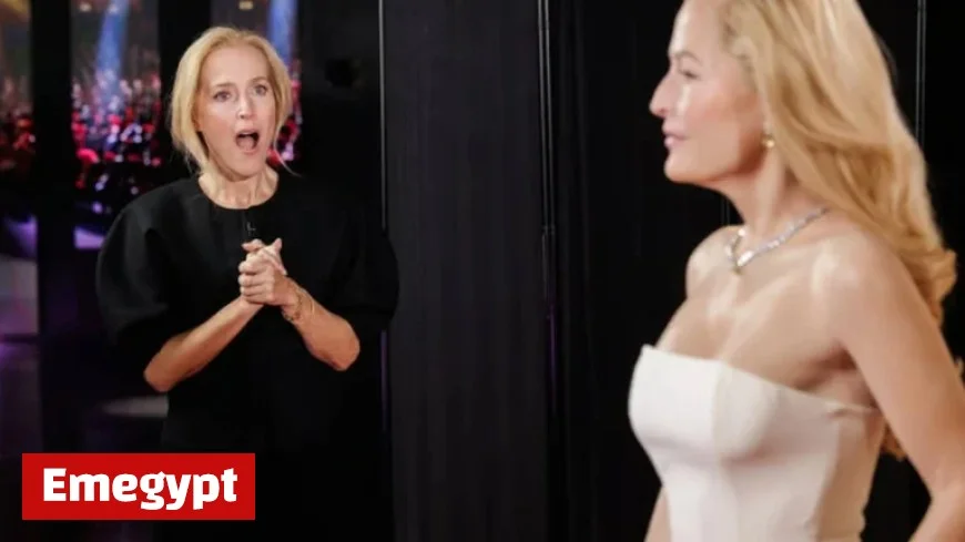 Gillian Anderson Unveils Madame Tussauds Waxwork in Iconic Golden Globes Dress