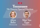 Tennessee Special Election 2025 Results: Behn Faces Off Against Van Epps in Seventh Congressional District