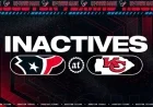 Texans Announce Inactive List for Week 14 Against Chiefs