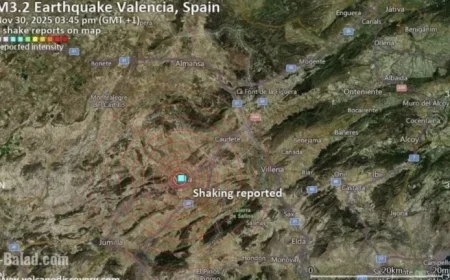 Earthquake Strikes Near Elda, Valencia Recently