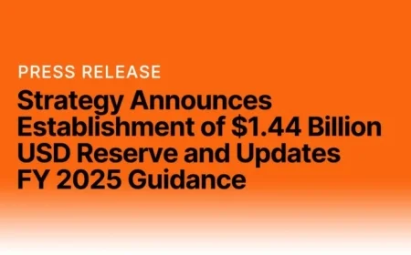 Strategy Unveils $1.44 Billion Reserve, Updates 2025 Fiscal Guidance