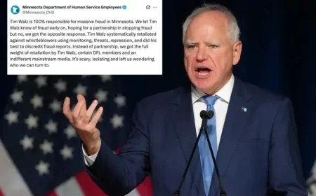 Minnesota Workers Blame Gov. Tim Walz for $1B Fraud Crisis