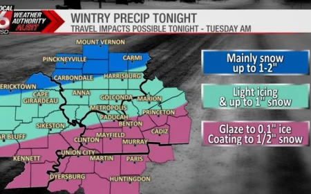 Weather Authority Issues Alert for Monday Night to Tuesday Morning