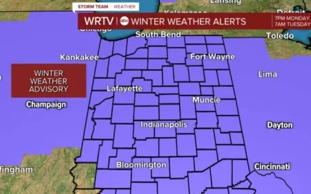 Revised Snowfall Forecast by County for Tuesday Morning, Dec. 2