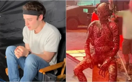 “Stranger Things 5 BTS: Vecna with Headphones, Noah Schnapp Sings as Will Byers”