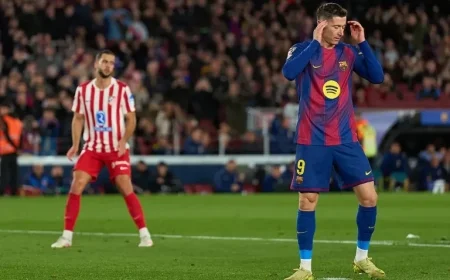 Lewandowski Misses Penalty Yet Still Aids Barcelona’s Victory