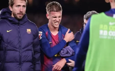 Barca Concerned as Olmo Faces Potential Sideline Until 2026 Due to Dislocated Shoulder