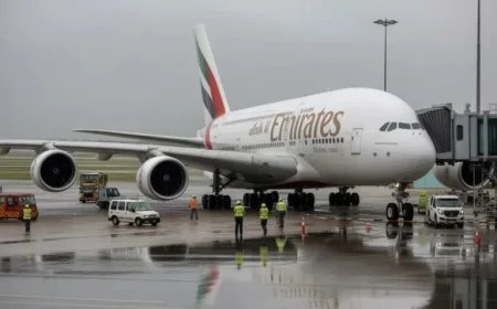 Emirates A380 Grounded at Manchester Airport, Canceling UK-Dubai Flights